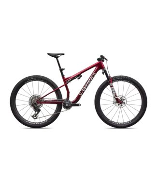 Specialized S-Works Epic 9 - Gloss Red Tint Over Red Reflex Pearl Edge Fade / Metallic White Silver