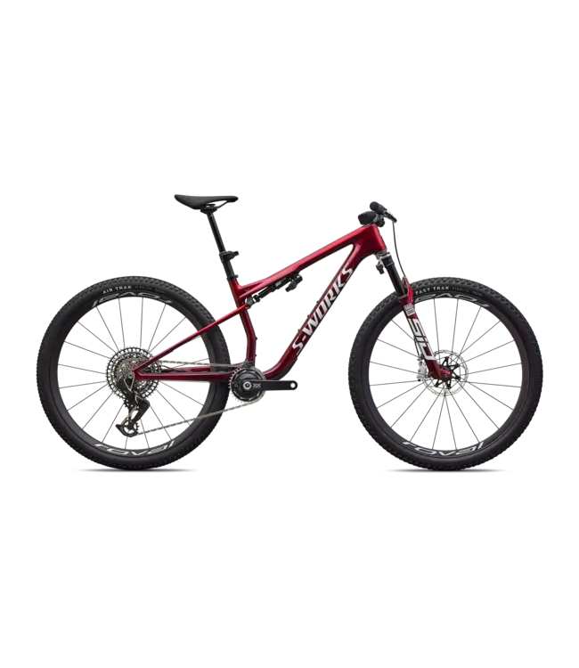 Specialized S-Works Epic 9 - Gloss Red Tint Over Red Reflex Pearl Edge Fade / Metallic White Silver