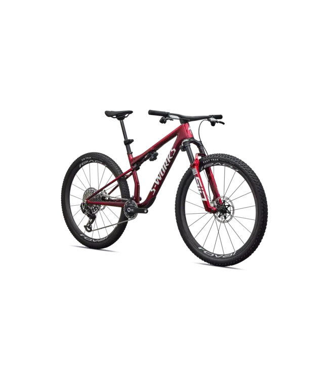Specialized S-Works Epic 9 - Gloss Red Tint Over Red Reflex Pearl Edge Fade / Metallic White Silver