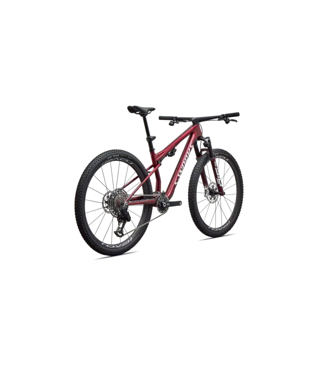 Specialized S-Works Epic 9 - Gloss Red Tint Over Red Reflex Pearl Edge Fade / Metallic White Silver