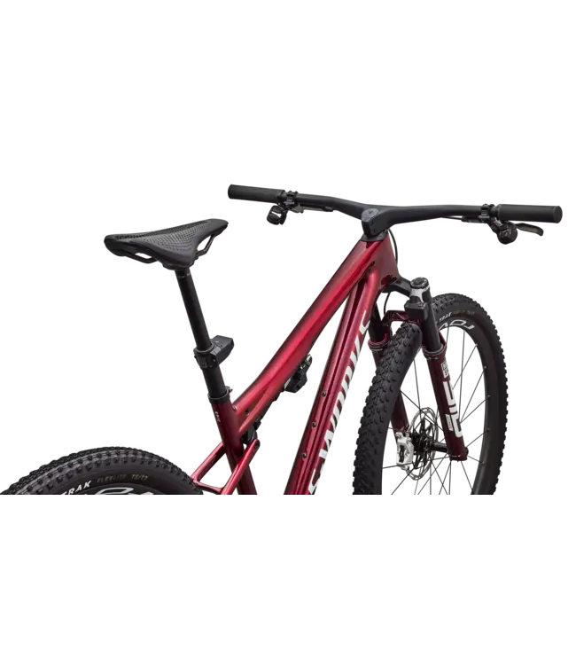 Specialized S-Works Epic 9 - Gloss Red Tint Over Red Reflex Pearl Edge Fade / Metallic White Silver