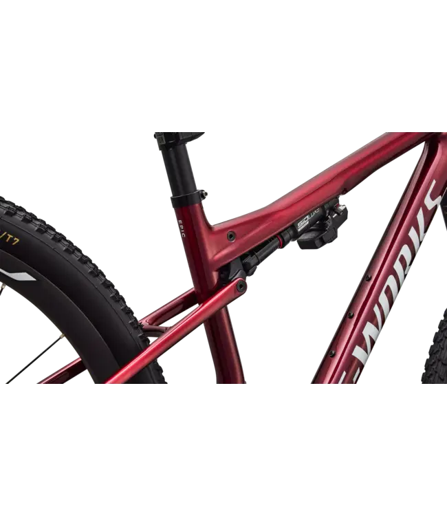 Specialized S-Works Epic 9 - Gloss Red Tint Over Red Reflex Pearl Edge Fade / Metallic White Silver