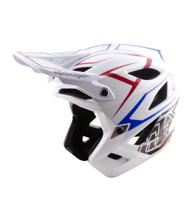 Troy Lee Designs Stage Stunt Helmet - Pinstripe White