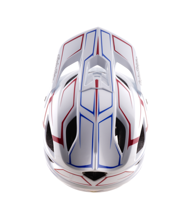 Troy Lee Designs Stage Stunt Helmet - Pinstripe White