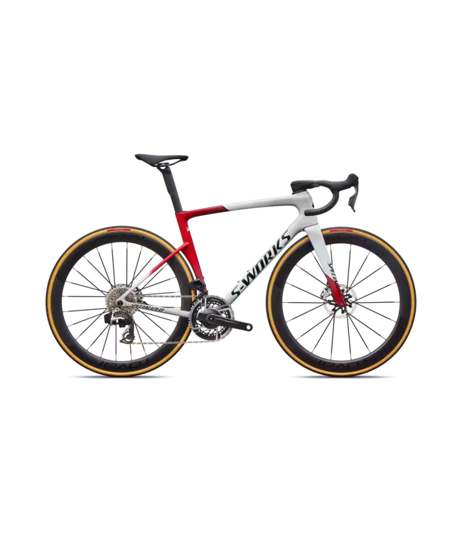 Specialized S-Works Tarmac SL9 - Gloss White Silver Metallic / Gloss Ruby Metallic / Obsidian Metallic