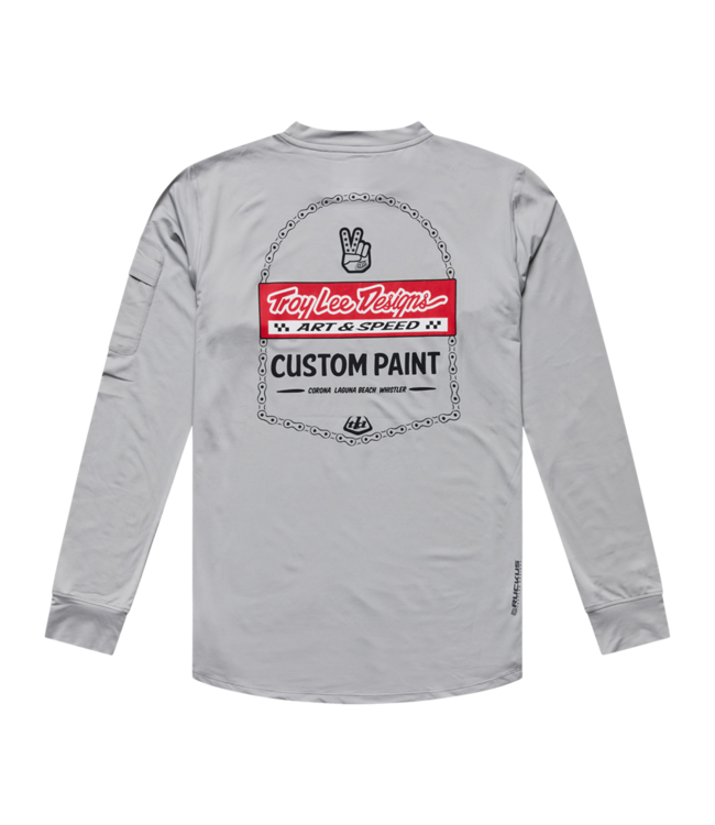 Troy Lee Designs Ruckus Ride Long Sleeve Tee - Custom Paint Mid Gray