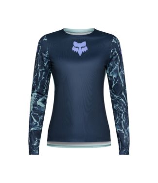 Fox Womans Ranger LS Jersey - Image Print Arc Blue