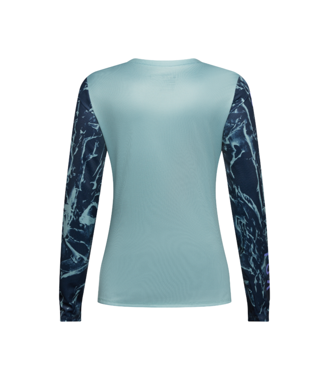 Fox Womans Ranger LS Jersey - Image Print Arc Blue