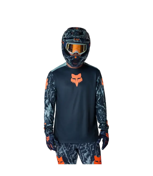 Fox Ranger LS Jersey - Image Print Arc Blue