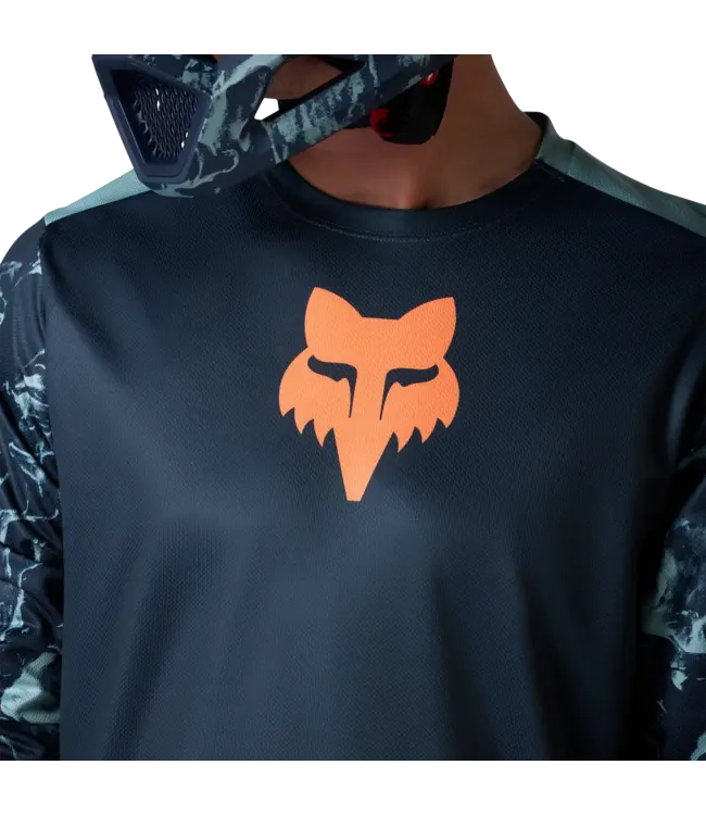 Fox Ranger LS Jersey - Image Print Arc Blue