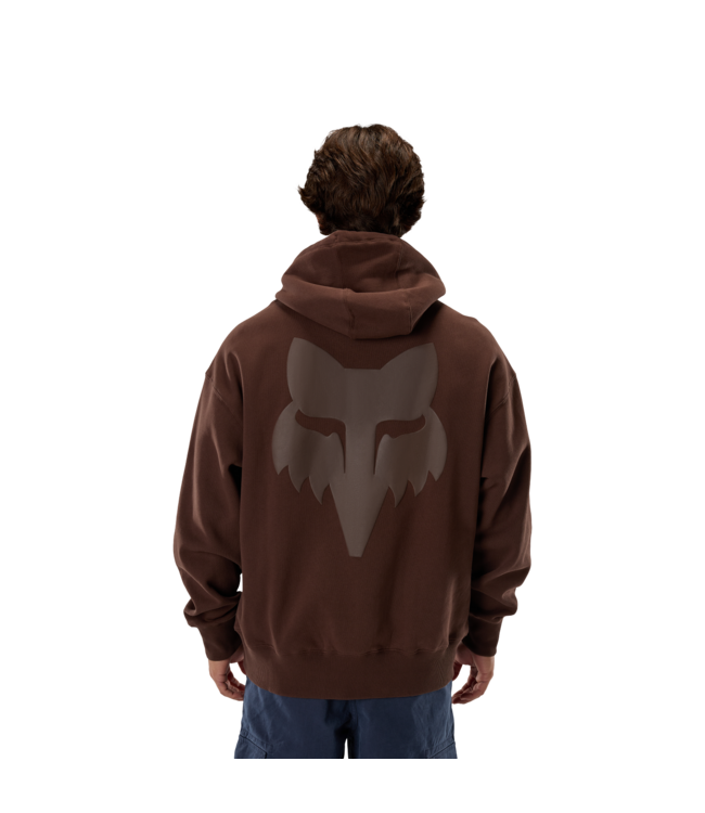 Fox Fox Head Heavyweight Fleece Pullover-Coffee