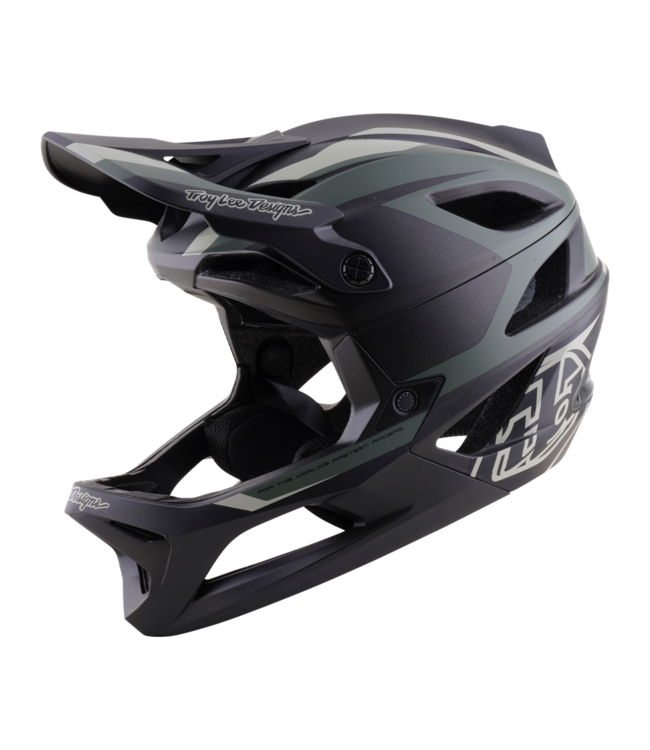 Troy Lee Designs Stage 2 AS Helmet - High VZ Army / Charcoal