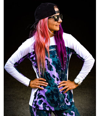 Dharco Womens Race Jersey - Isa Signature Purple Leopard