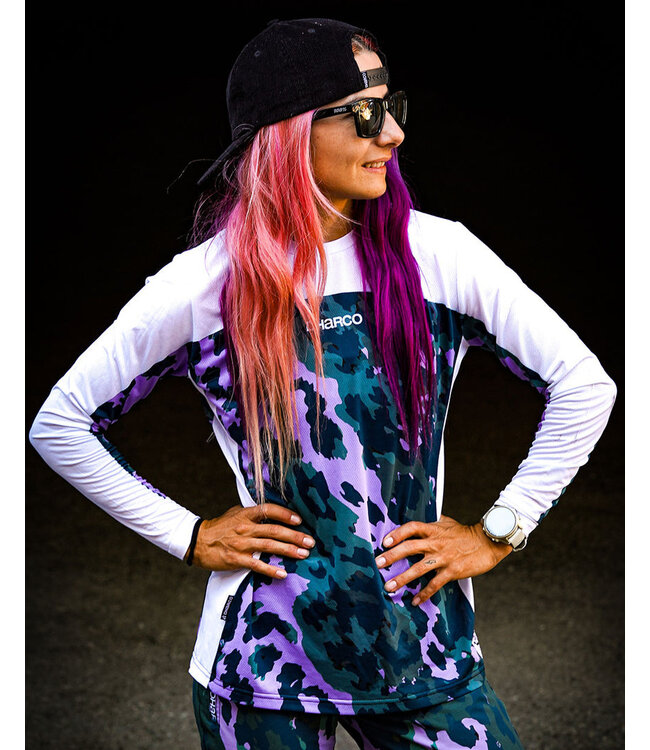 Dharco Womens Race Jersey - Isa Signature Purple Leopard