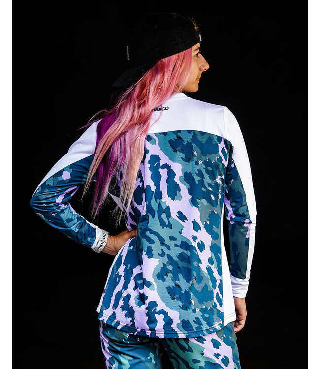 Dharco Womens Race Jersey - Isa Signature Purple Leopard