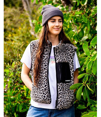 Dharco Womens Sherpa Vest - Leopard