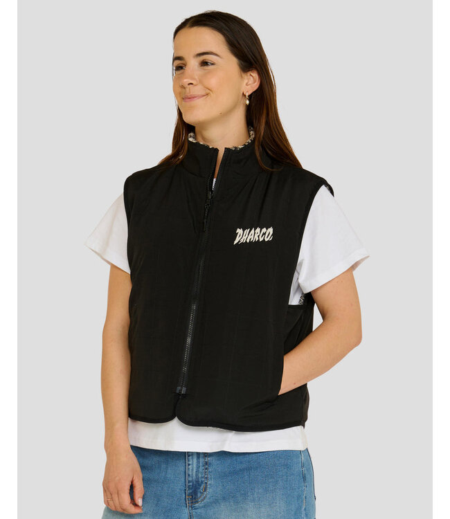 Dharco Womens Sherpa Vest - Leopard