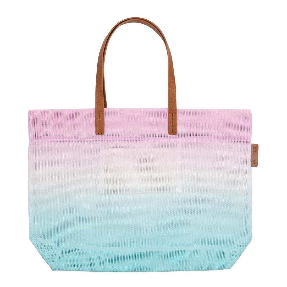 mesh beach bag with cooler