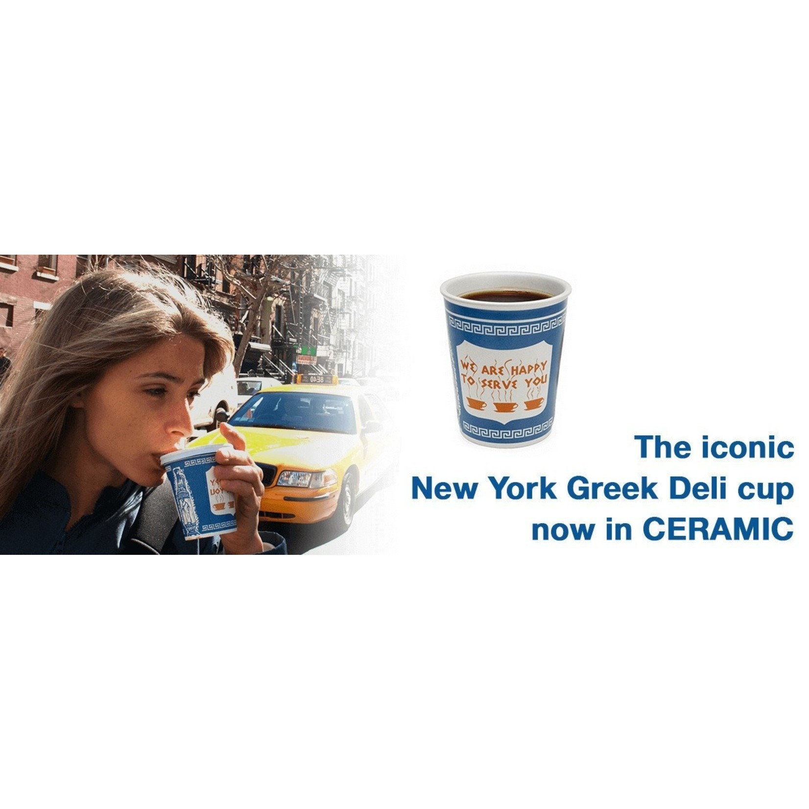 NY Coffee Cup we Are Happy to Serve You Art Print New York City