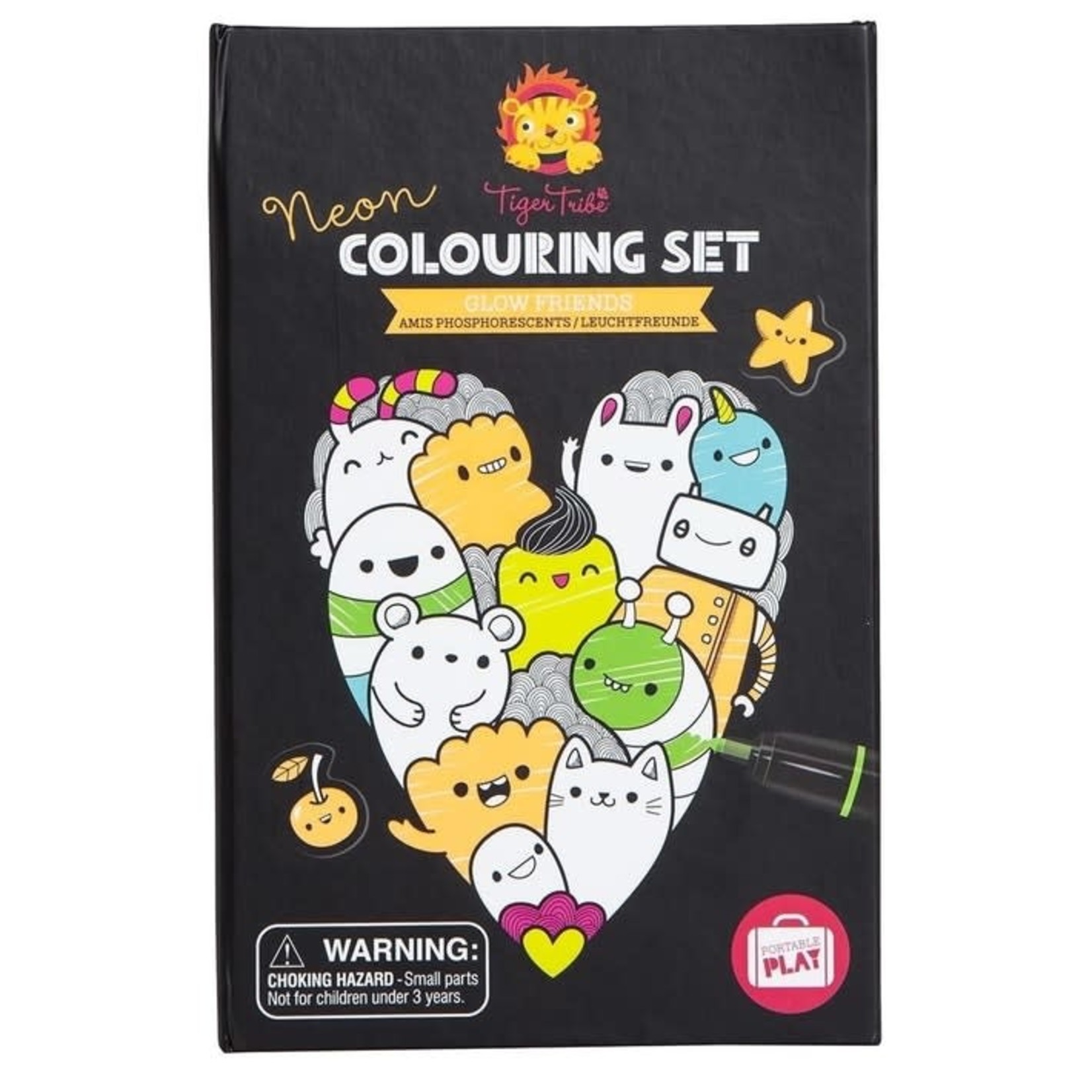 Tiger Tribe Glow Friends Neon Coloring Set