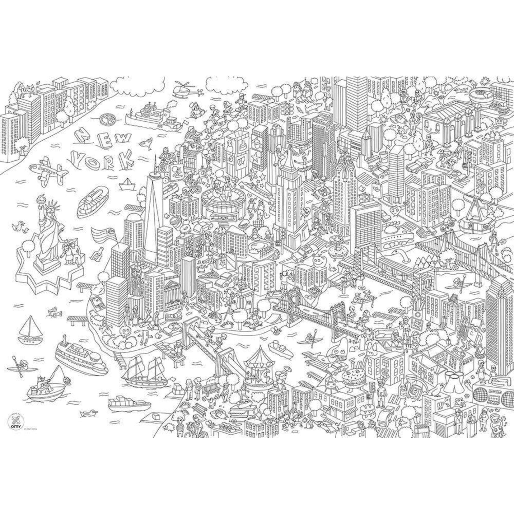OMY New York Giant Coloring Poster