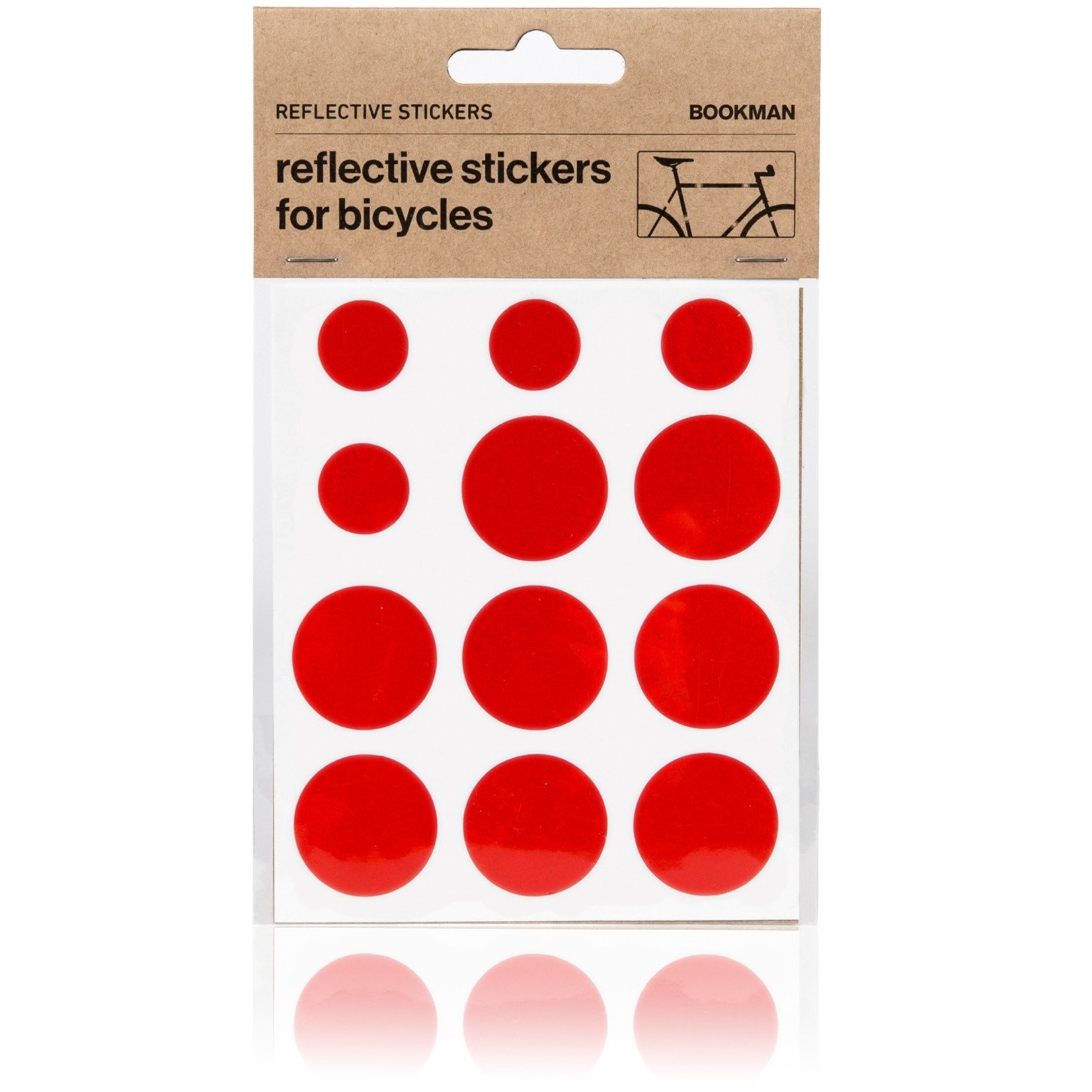 Bookman Gear Collective Red Dot Reflective Bike Stickers