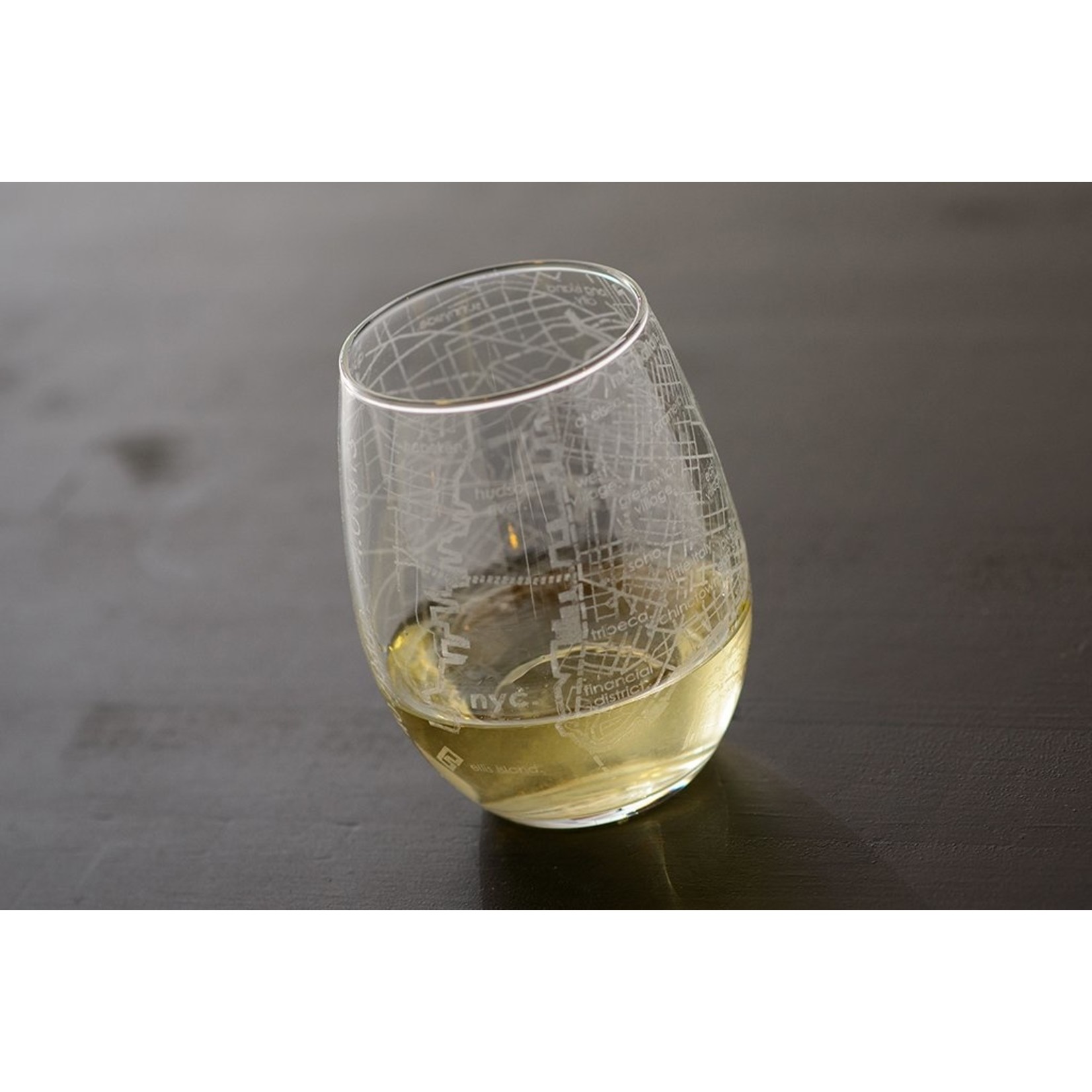 NYC Map Stemless Wine