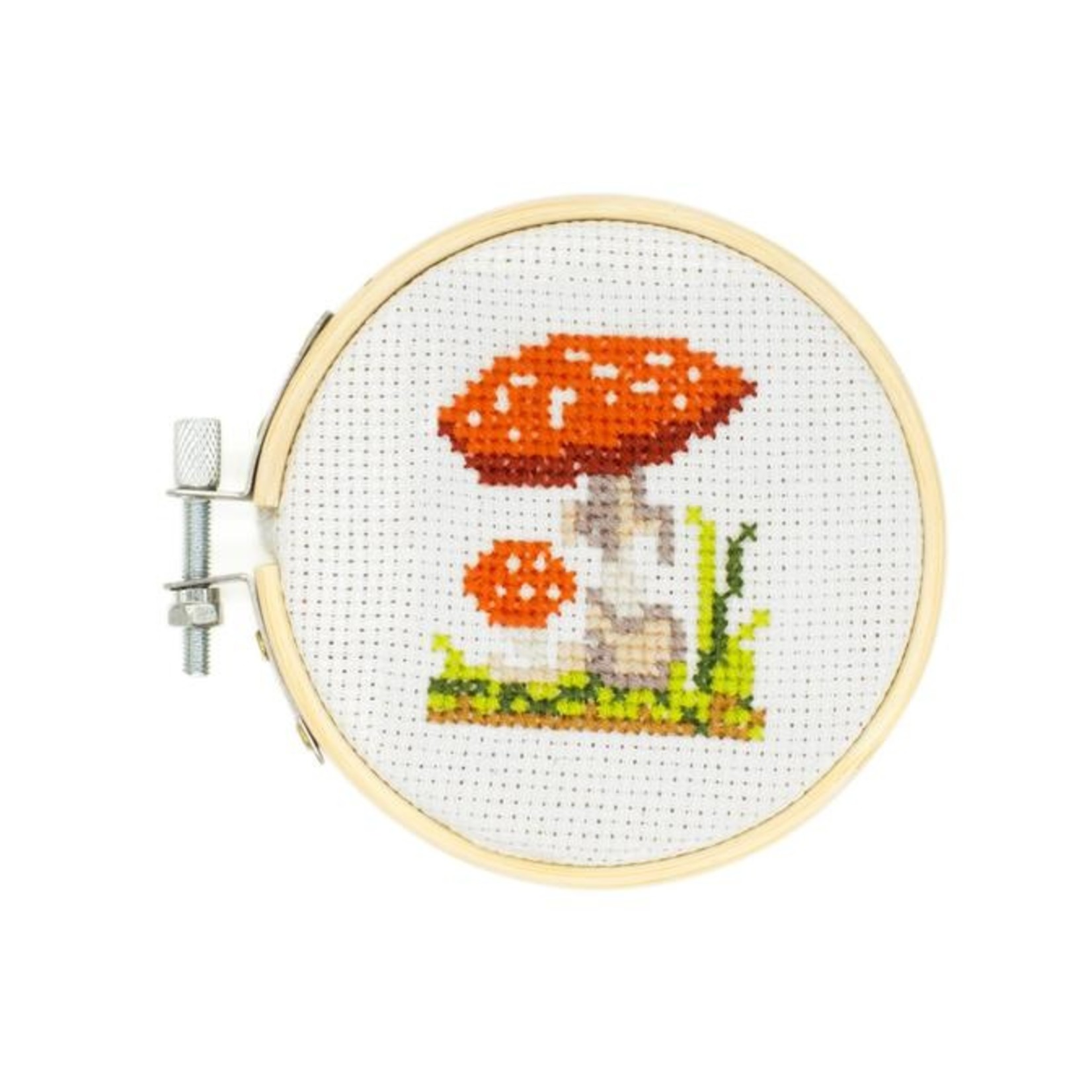 Kikkerland Mini Cross Stitch Mushroom Kit