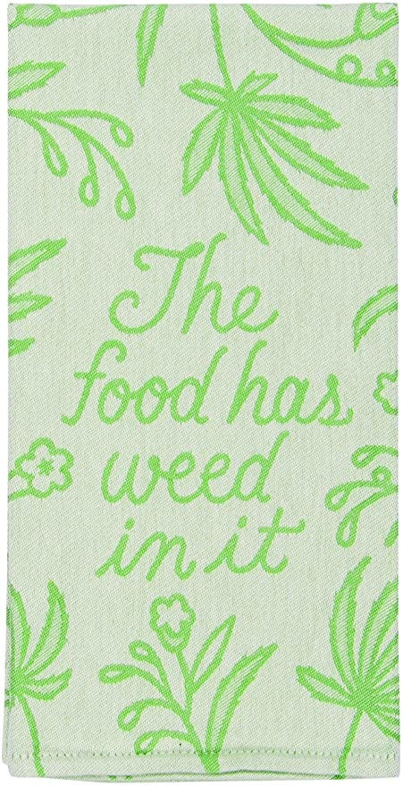 Blue Q Food Has Weed in It Oven Mitt