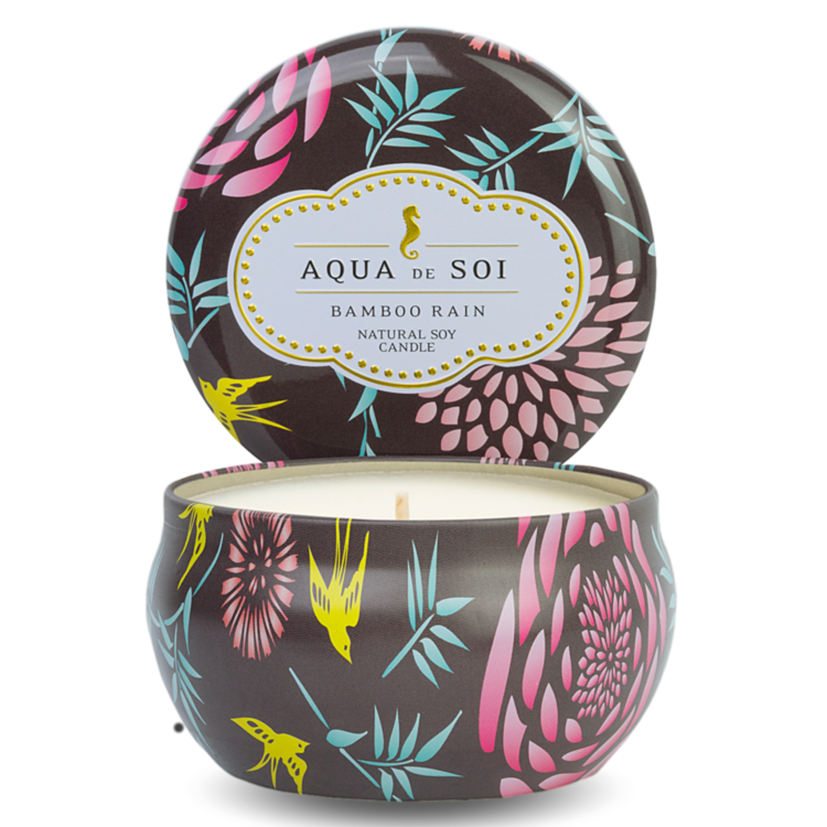 aqua de soi 9 ounce tins candles dedicated to wellness and luxury exit9 gift emporium