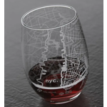 NYC Map Stemless Wine