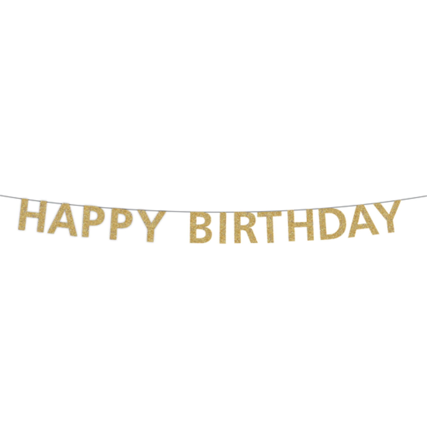 Gold Happy Birthday Banner