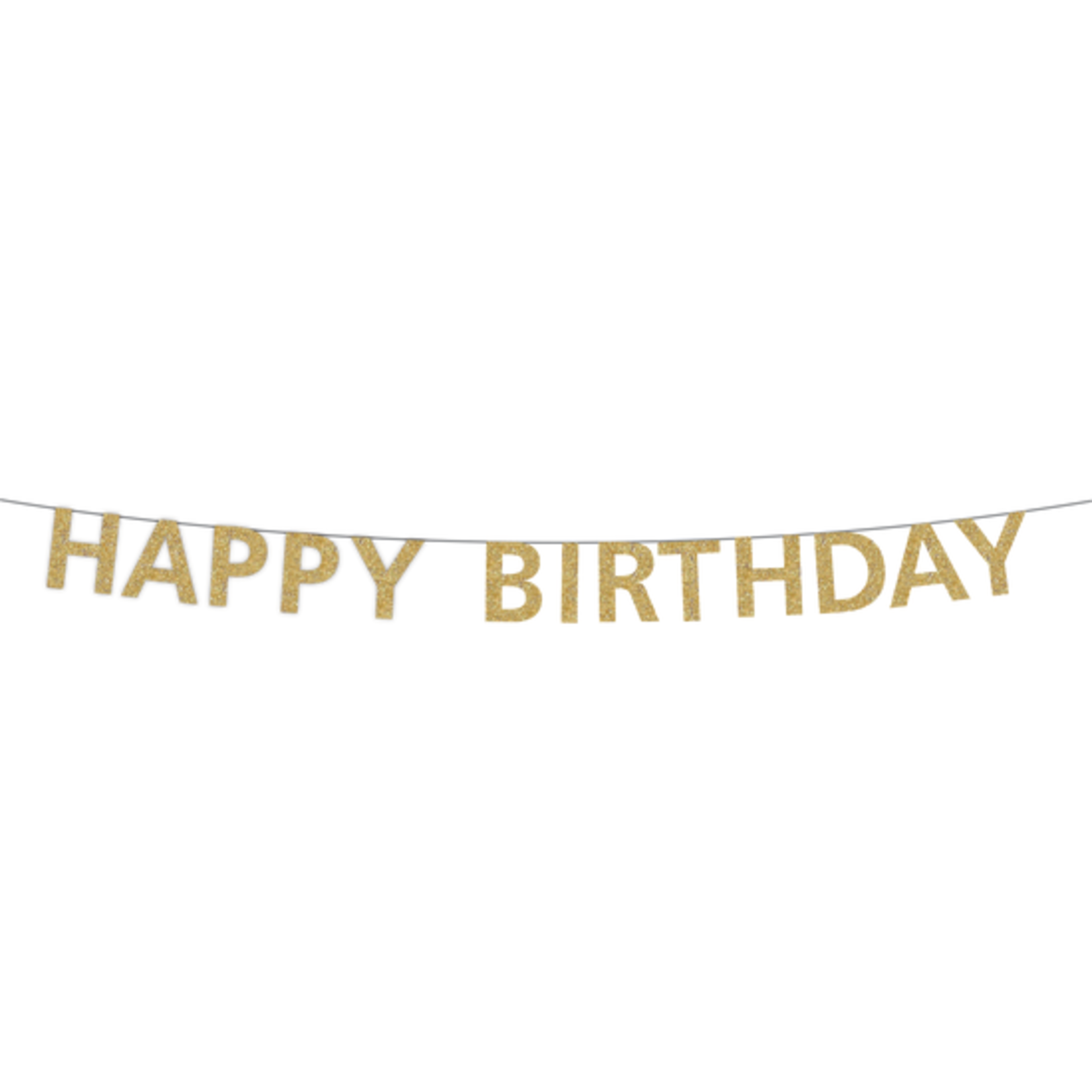 Party Partners Design Gold Happy Birthday Banner