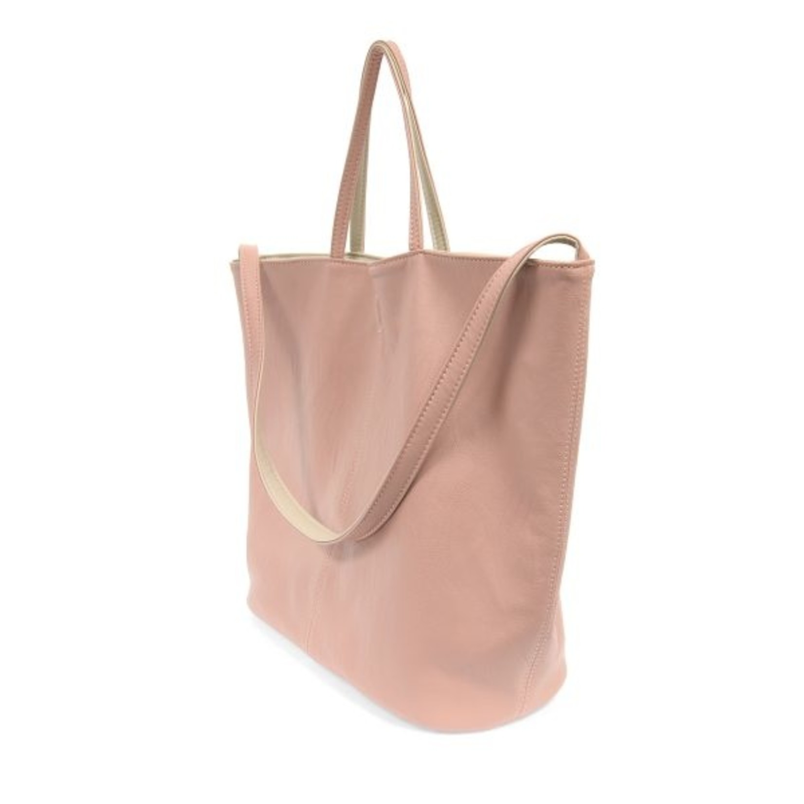 Joy Accessories Riley Reversible Slouchy Hobo Handbag in Pink