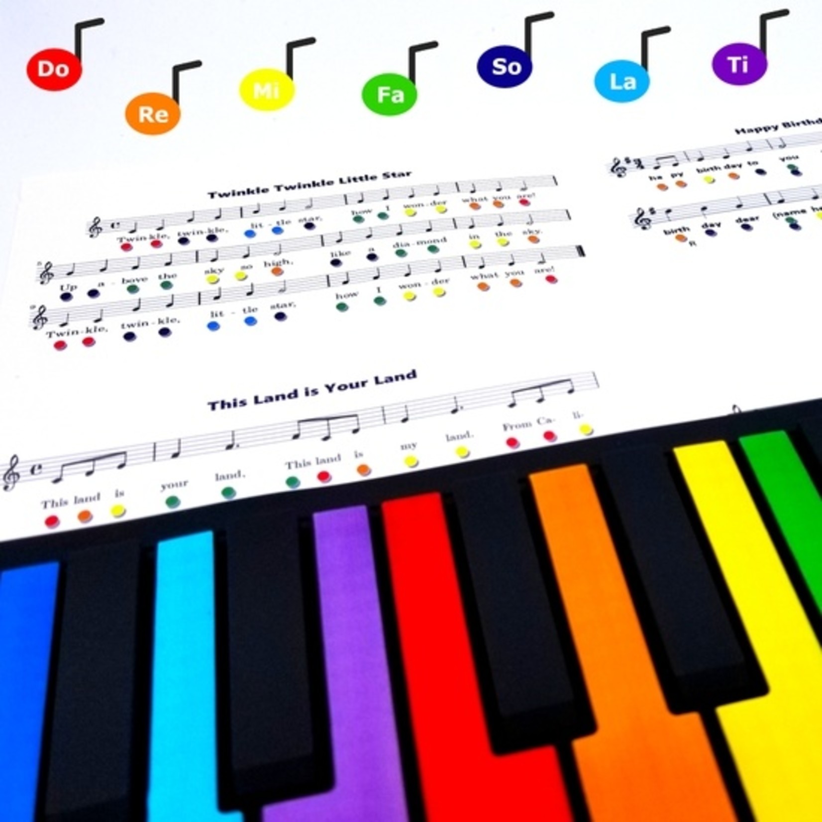 MukikiM Rollable Rainbow Piano