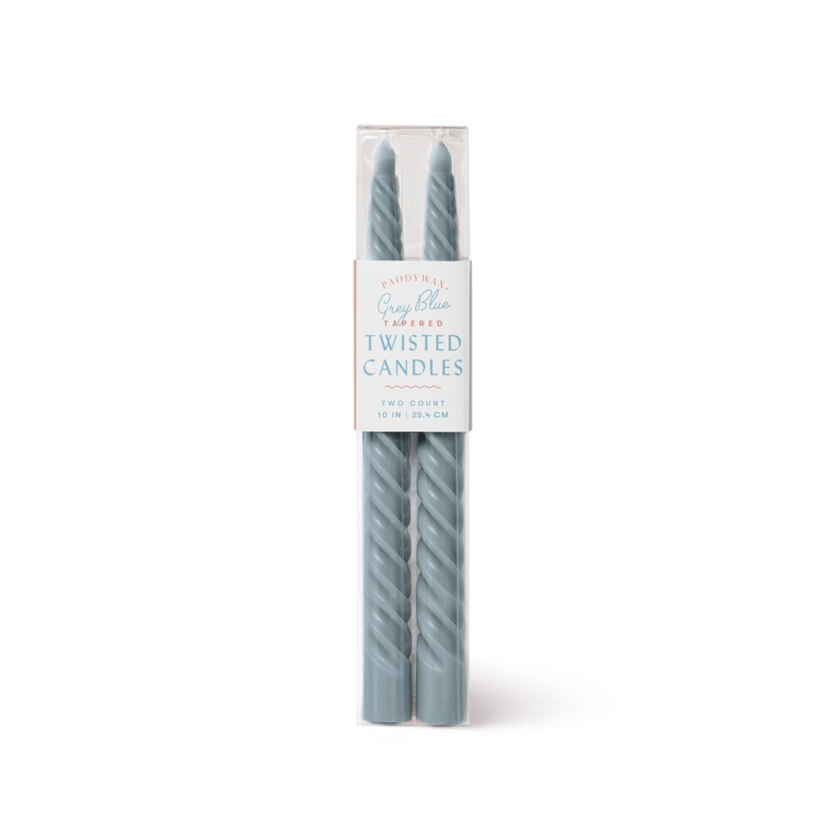 PADDYWAX Twisted Tapers in Grey Blue