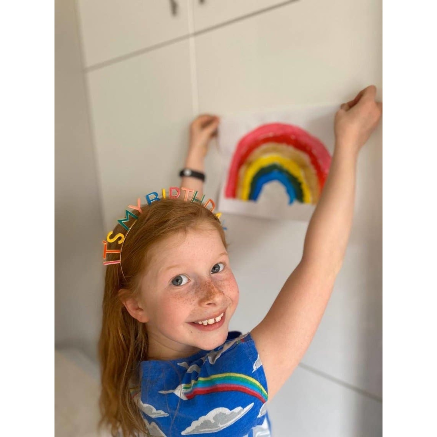 Talking Tables It's My Birthday Headband in Rainbow