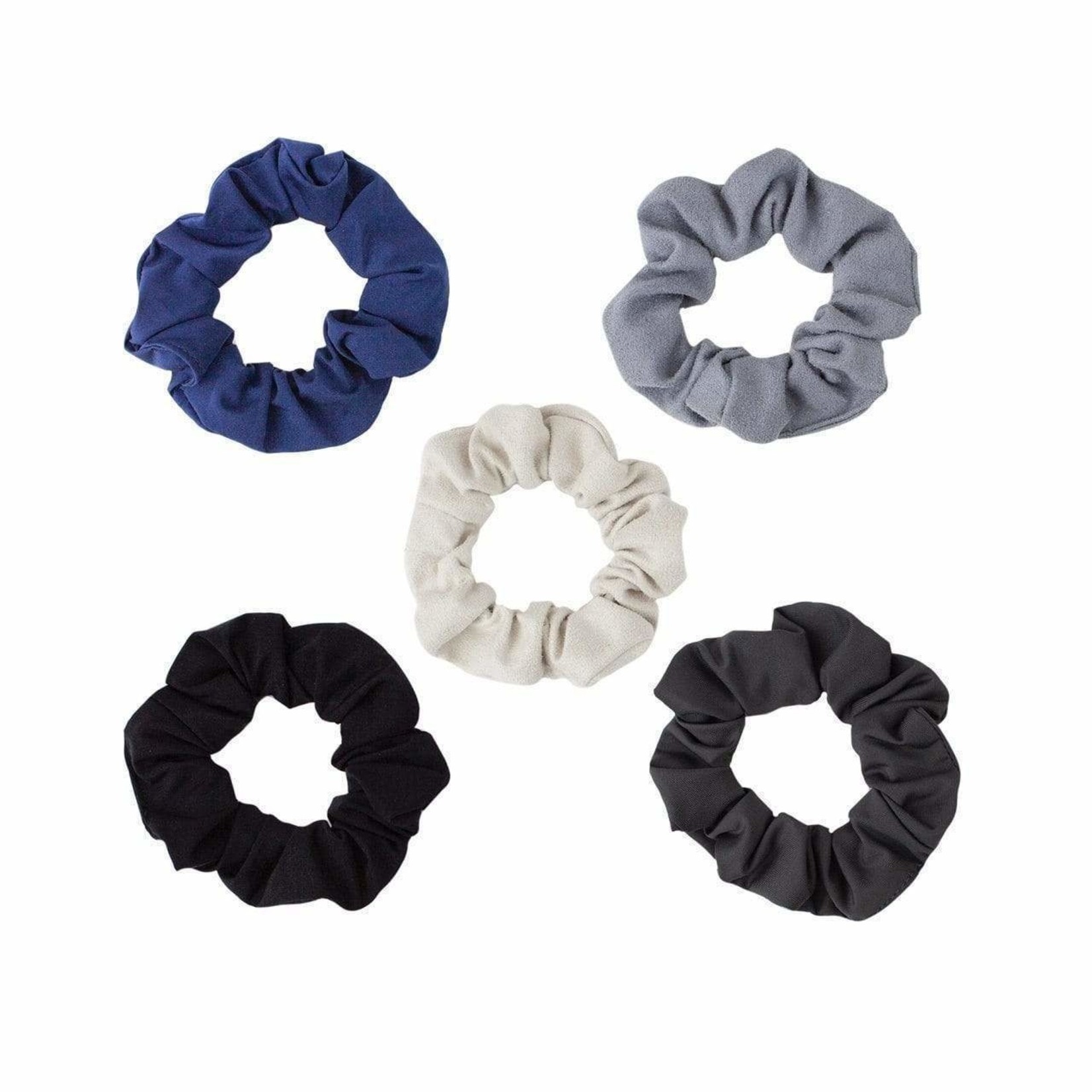 Kitsch Matte Scrunchies in Black/Gray