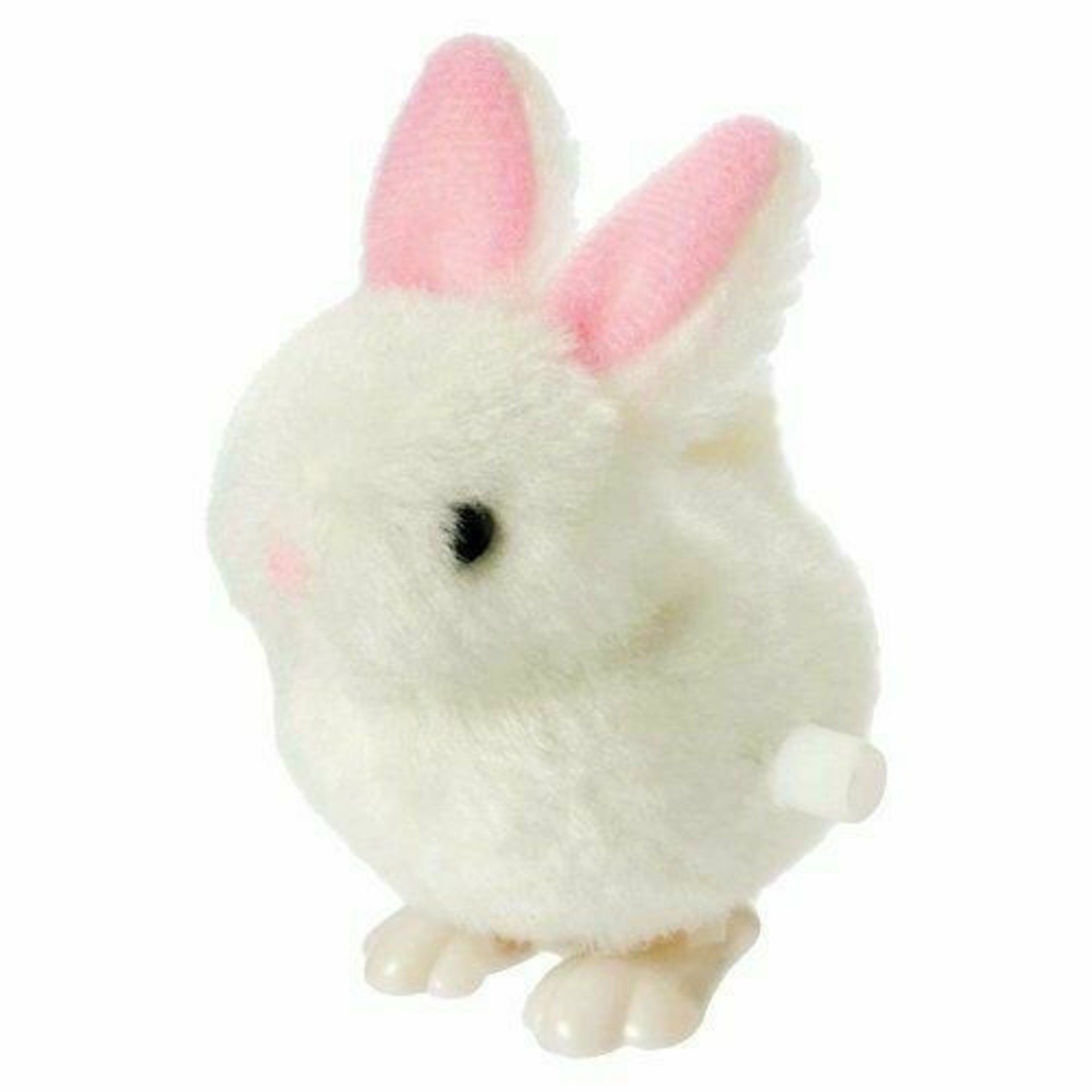 Fuzzy White Bunny Wind Up