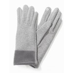 Look By M Faux Fur Trimmed Gloves in Grey