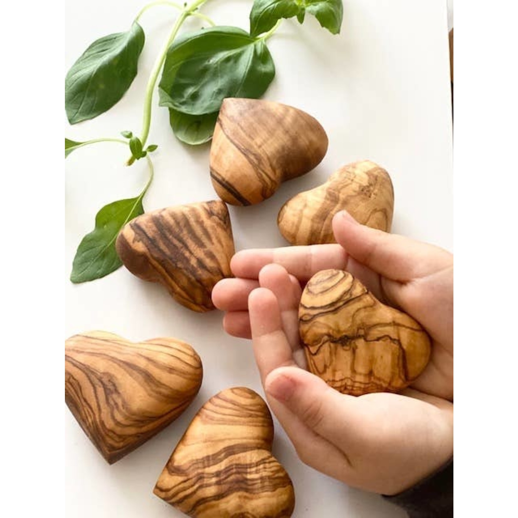 Olive Wood Mini Hearts
