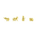 THREE BY THREE Solid Cast Cat Magnets in Gold