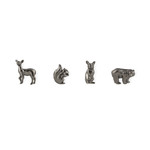 THREE BY THREE Solid Casts Forest Magnets in Pewter
