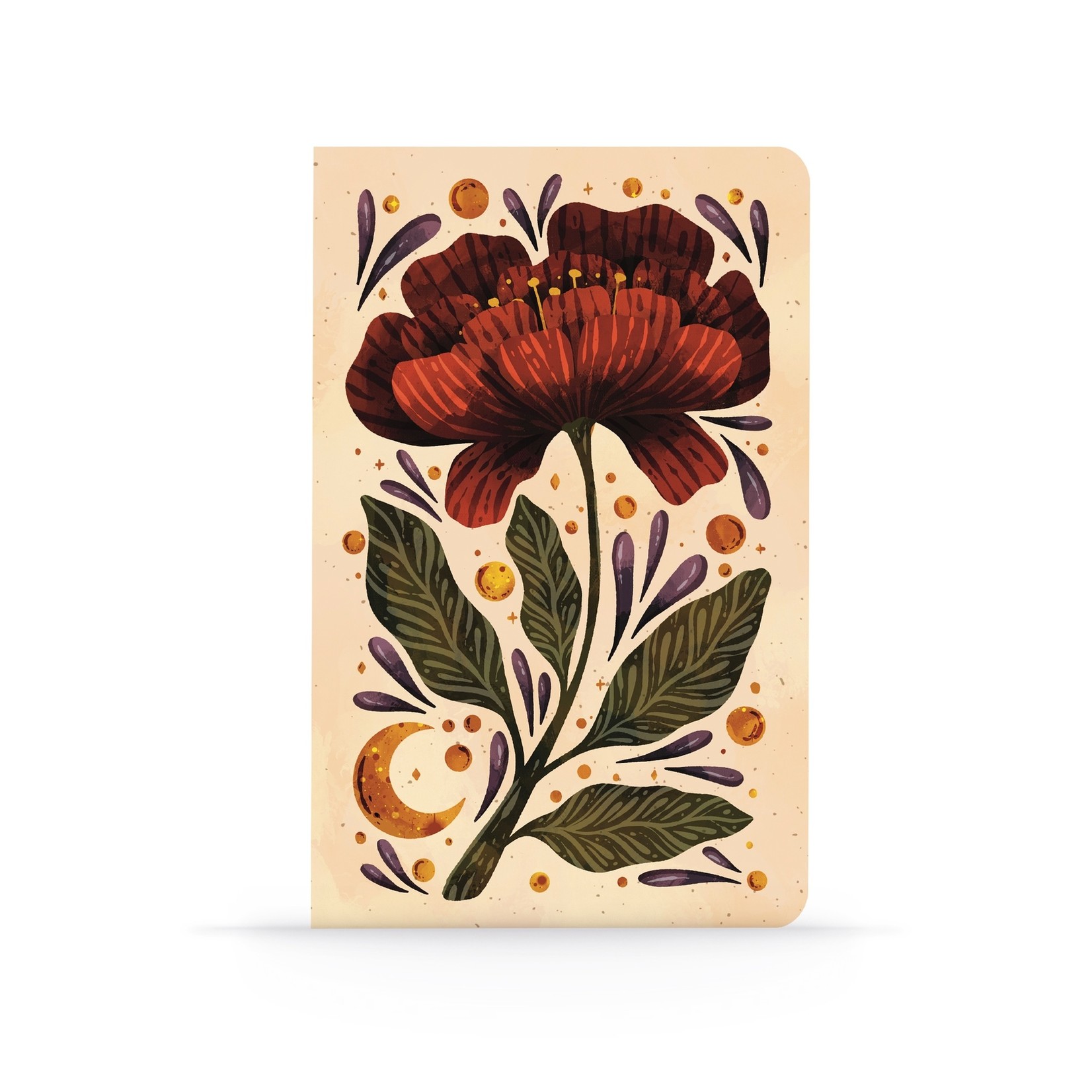 Denik Burgundy Bloom Lined Notebook