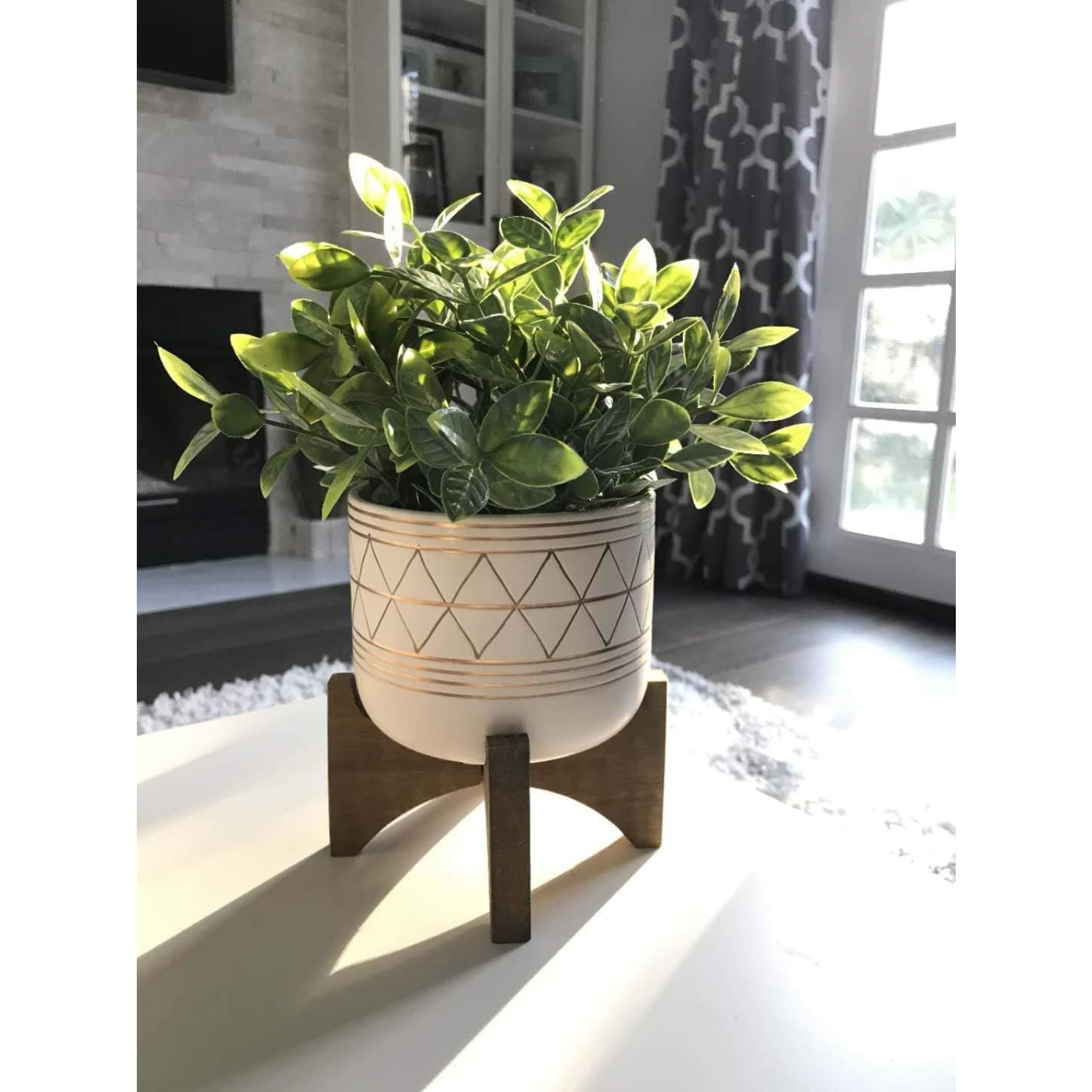 Geo Planter On Stand