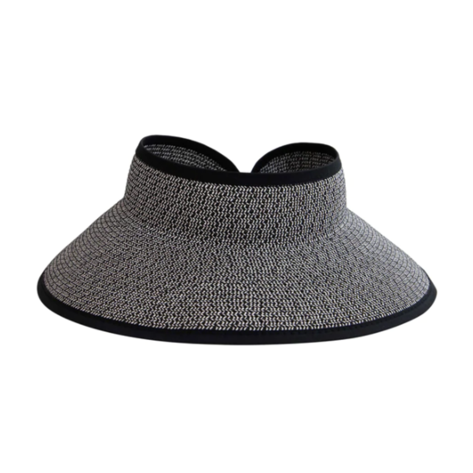 Ultrabraid Large Brim Visor Hat in Black/White