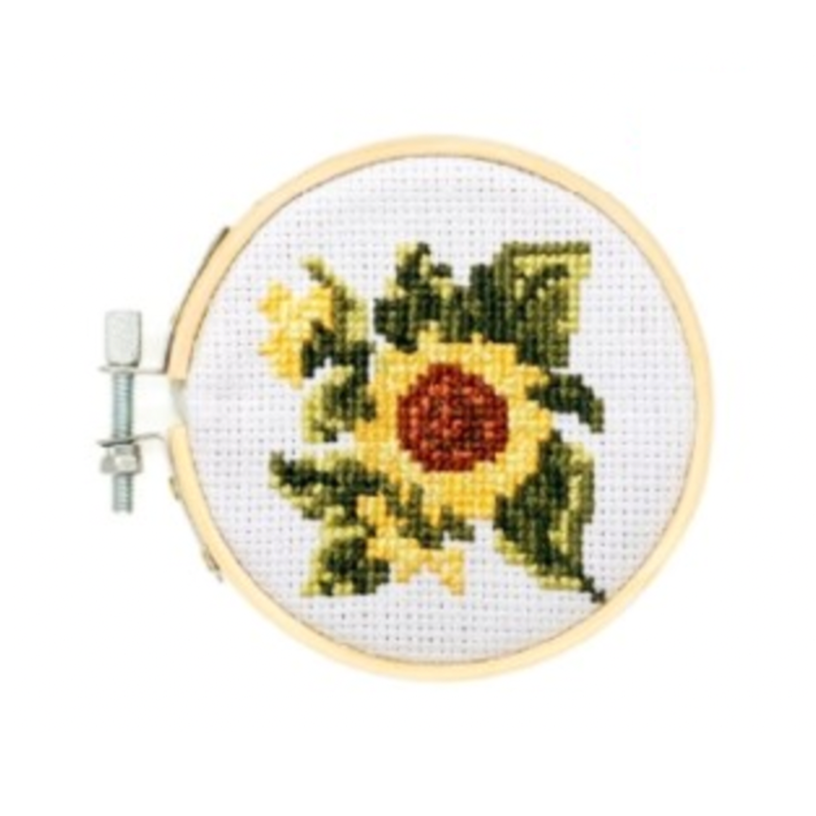 Kikkerland Mini Cross Stitch Sunflower Kit