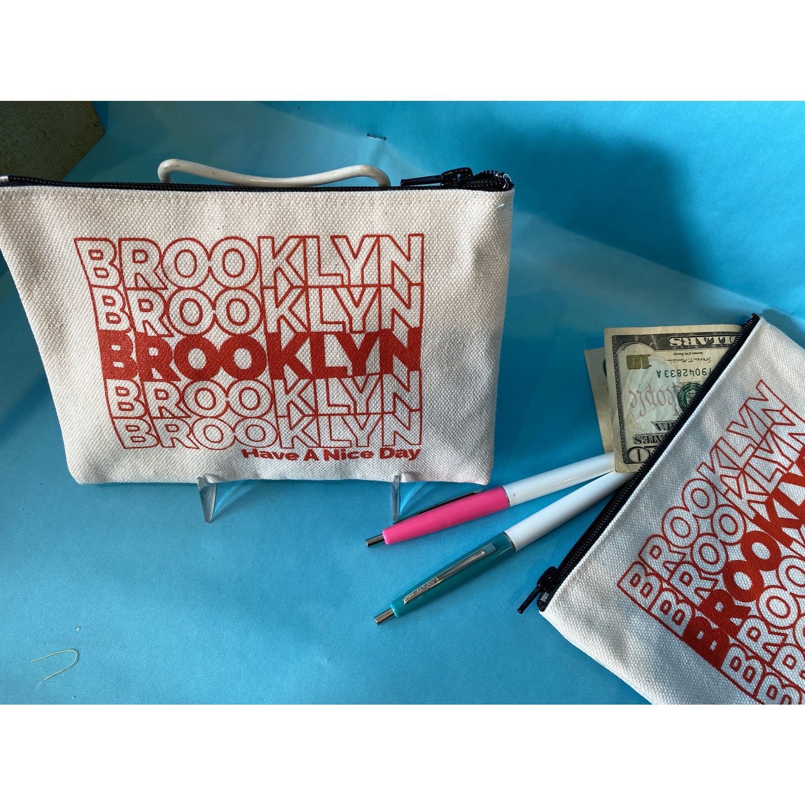Exit9 Gift Emporium Brooklyn Repeating Pattern Zipper Pouch