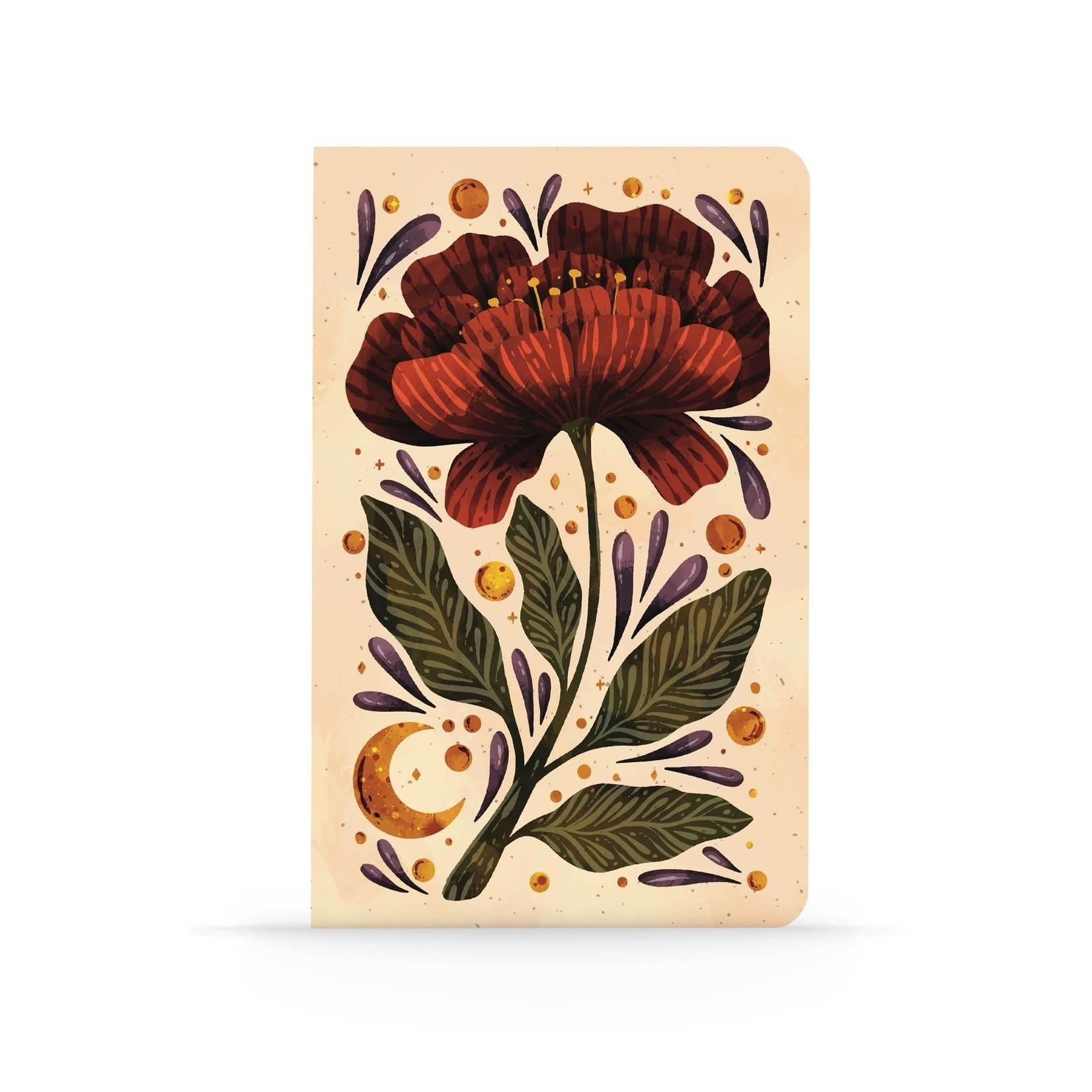 Denik Burgundy Bloom Lined Notebook