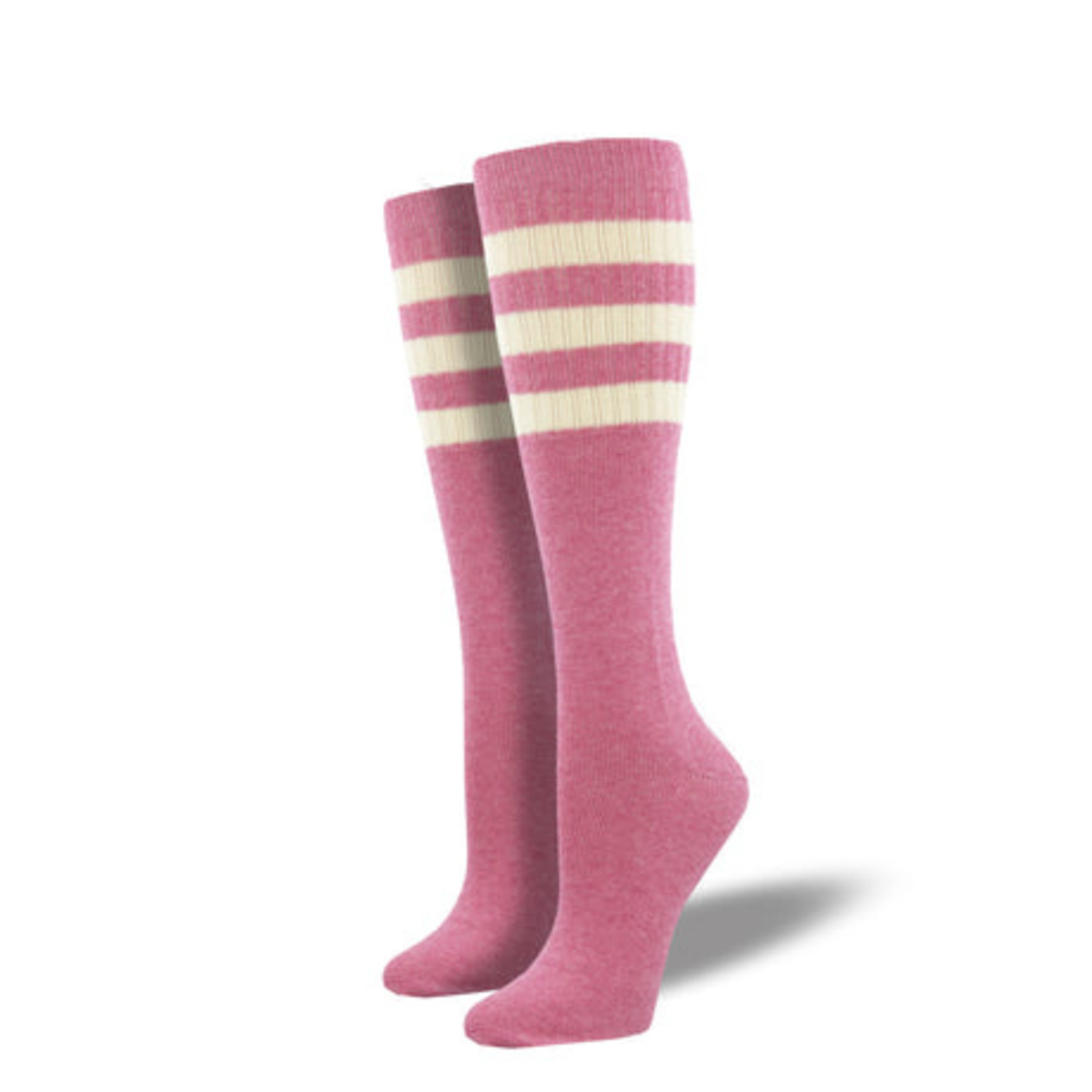 Socksmith High Roller Stripe in Pink Heather